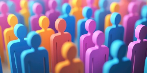 3D animated representation of customer segmentation.