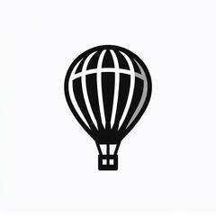 Obraz premium Hot Air Balloon Icon Silhouette