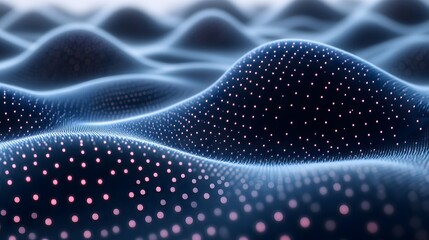 Fototapeta premium Abstract digital landscape of interconnected dots