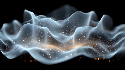 Abstract swirling particles in a dark space