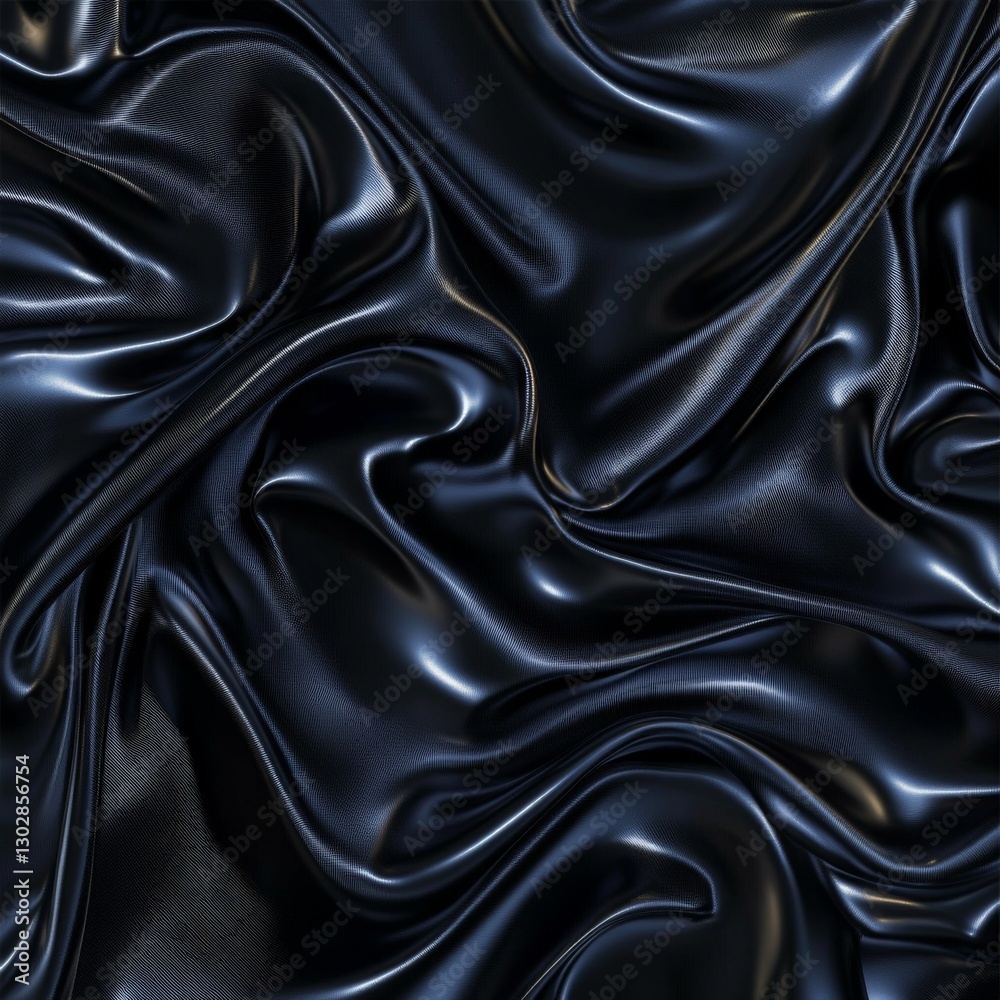 Poster abstract dark metallic fabric: waves and textures in high-resolution detail depicting elegant liquid