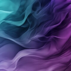 Obraz premium Abstract Gradient Swirl: Ethereal Waves of Teal and Purple Fabric Flowing in Smooth, Dreamy Motion