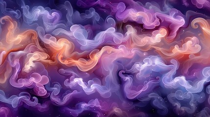 Fototapeta premium Vivid colors blend seamlessly creating a swirling abstract design that evokes a sense of wonder and imagination reminiscent of a cosmic scene or dreamy landscape.