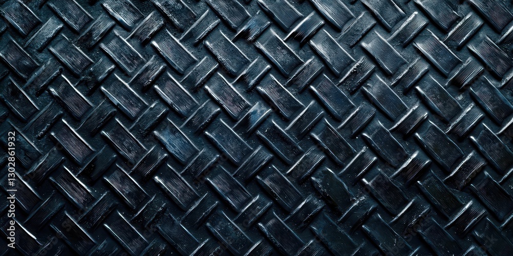 Aufkleber black and white image of a metal surface with a pattern of squares