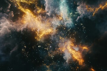 Obraz premium The Ethereal Symphony of Existence and Cosmic Balance