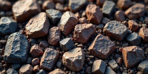 A Detailed Close-Up View of Varied-Sized Stones with Textured Surfaces and Subtle Color Variations under Soft Lighting
