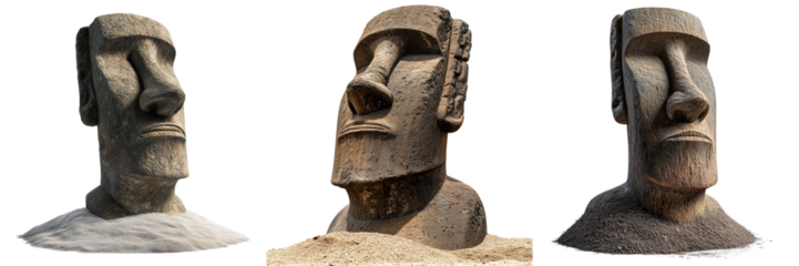 Easter island statues display moai outdoor gallery scenic view