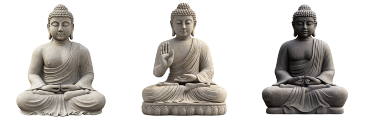 Meditative buddha statues tranquil setting sculpture art peaceful vibe