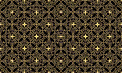 This luxurious golden damask vector seamless pattern on a black background is ideal for wallpaper, textiles, invitations, branding, packaging, home decor, gift wrapping, digital prints, and fashion.

