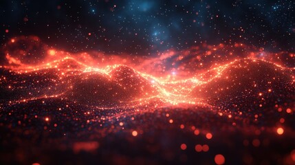 Obraz premium abstract digital technology internet network connection concept background,cartoon illustration