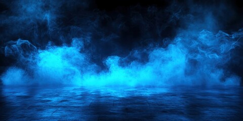 Blue smokey background with a blue smokey sky