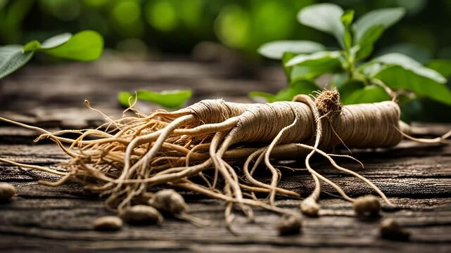 Ginseng roots. Healthy.