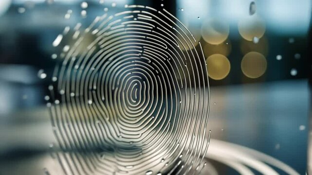 Fingerprint on a glass.