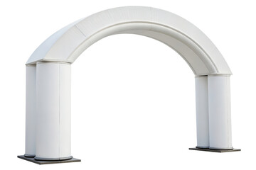 Fototapeta premium White arched entrance gate for events isolated with transparent background