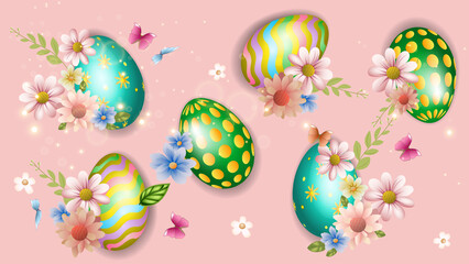 colorful easter eggs