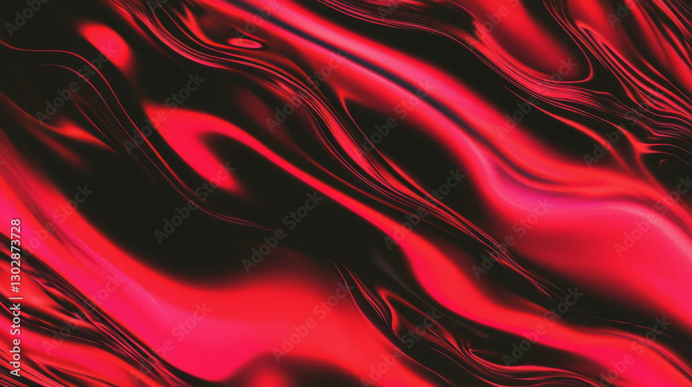 Poster dynamic abstract waves in dark red and black for creative design