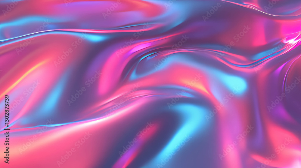 Poster vibrant abstract flowing texture with iridescent colors for modern design