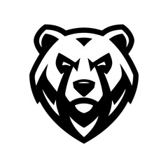 Grizzly bear. Bear emblem. Modern style bear sign. Vector illustration