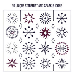 set of snowflakes