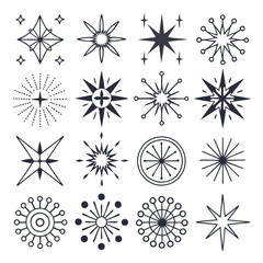 set of snowflakes