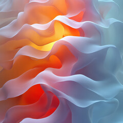Dynamic waves of color abstract art digital creation modern environment close-up view conceptual exploration