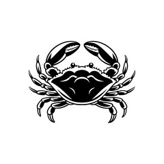 Vintage  engraving illustration of crab. Seafood emblem with crab. Vector crab illustration
