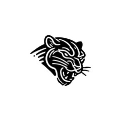 Panther head. Modern style head of the panther. Vector illustration