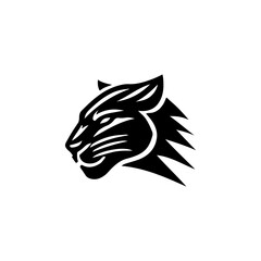 Panther head. Modern style head of the panther. Vector illustration