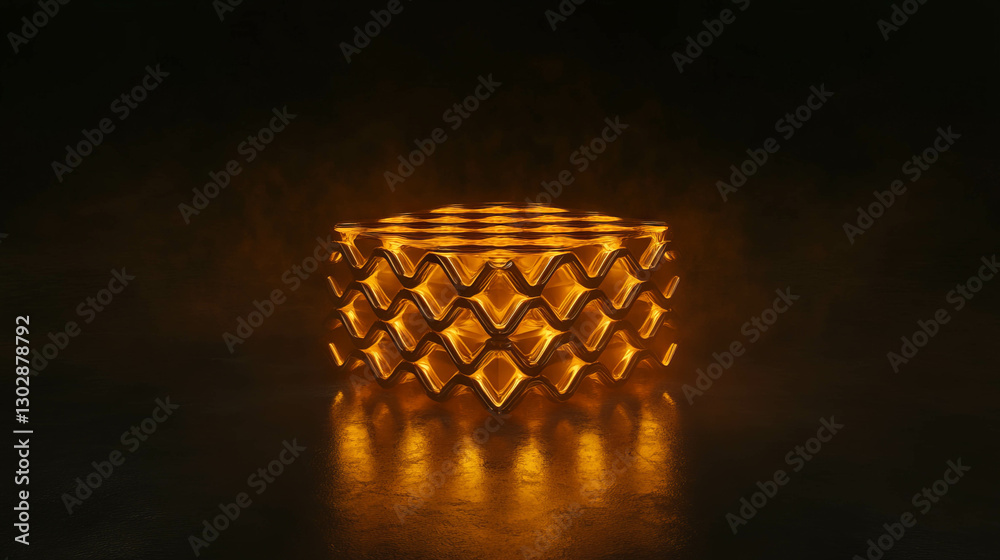 Poster futuristic abstract background with geometric podium for display design
