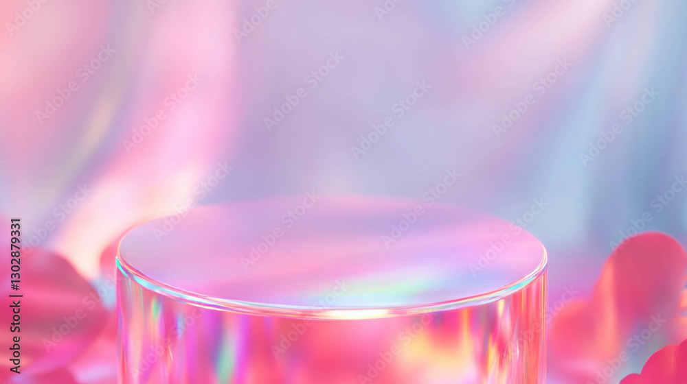 Poster Abstract colorful podium background for design and display concepts