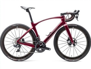 Sleek Red Road Bike with Modern Design and Advanced Features