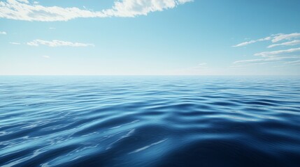 Obraz premium The ocean is calm and blue, with no clouds in the sky