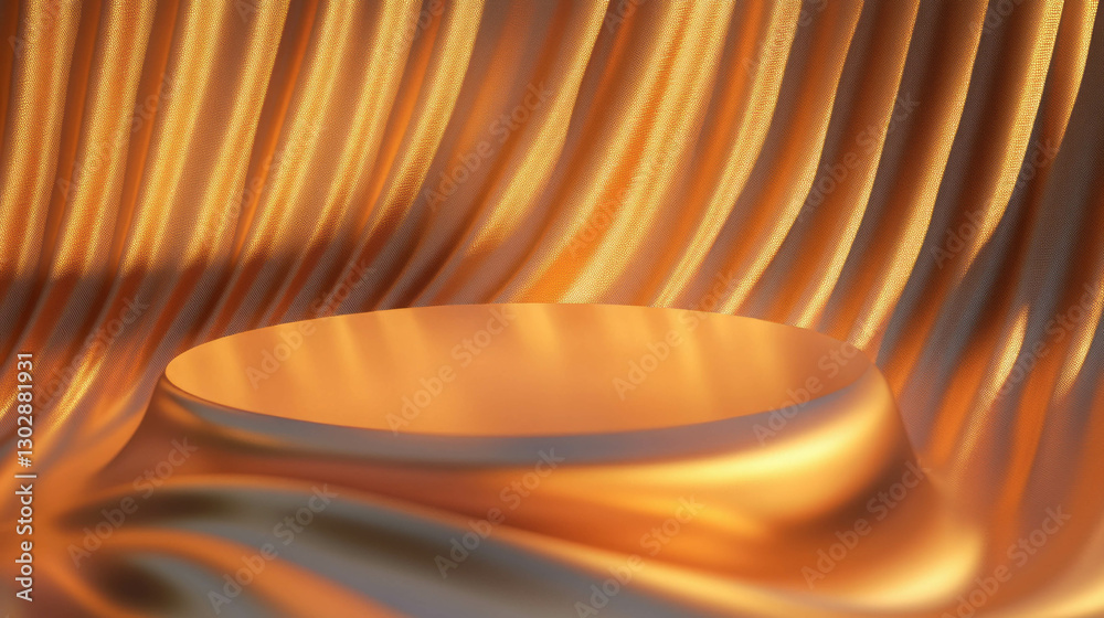 Poster abstract background with textured podium for elegant display design