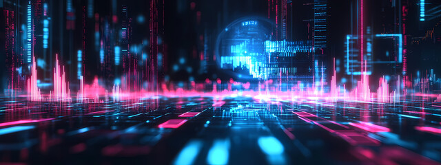Obraz premium Futuristic Financial AI Trading Algorithm