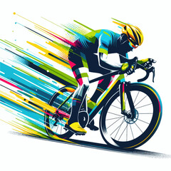 Fototapeta premium Cyclist (4)