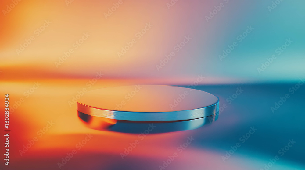 Poster elegant abstract background with reflective podium display for design and presentation