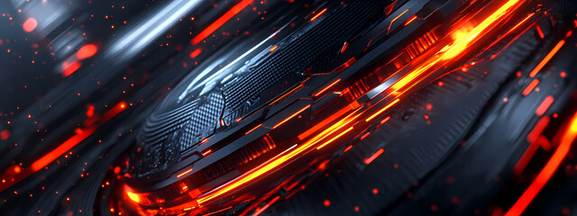 Neon Cyberpunk Speedlines with Carbon Texture