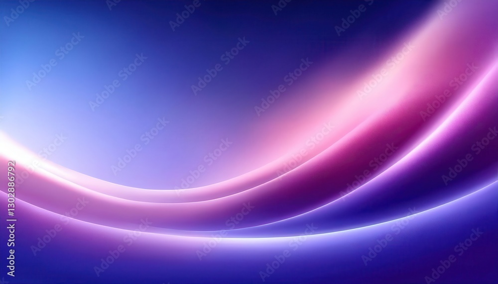 Leinwandbilder smooth abstract wave with gradient light effect in pink and blue tones, futuristic background for di