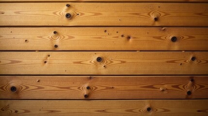 Naklejka premium Horizontal Light Brown Wooden Planks with Knots and Grain Detail for Background Texture