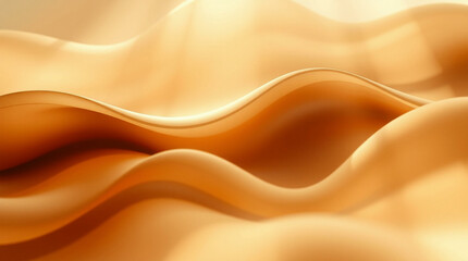 Fototapeta premium Abstract background with flowing golden waves, creating a smooth, luxurious texture. Perfect for elegant, dynamic, and creative design projects