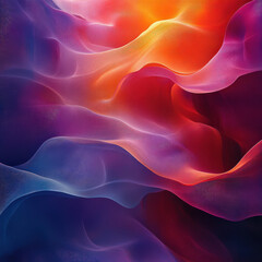 Obraz premium Dynamic color waves flowing together abstract digital art vibrant background modern design unique viewpoint