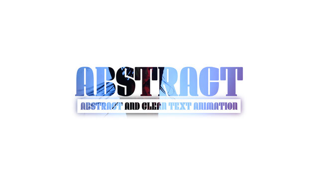 Abstract and Clean Text Animations