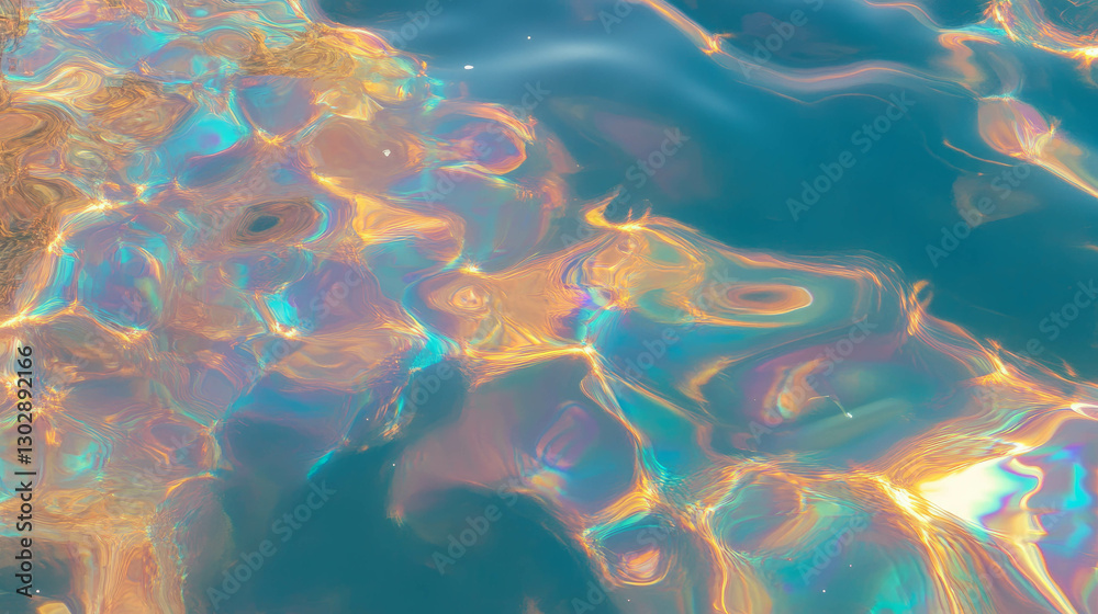 Poster abstract iridescent liquid texture background for creative design