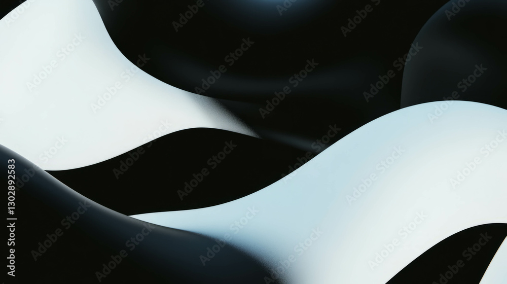 Aufkleber abstract composition with sharp geometric arches in minimalist design