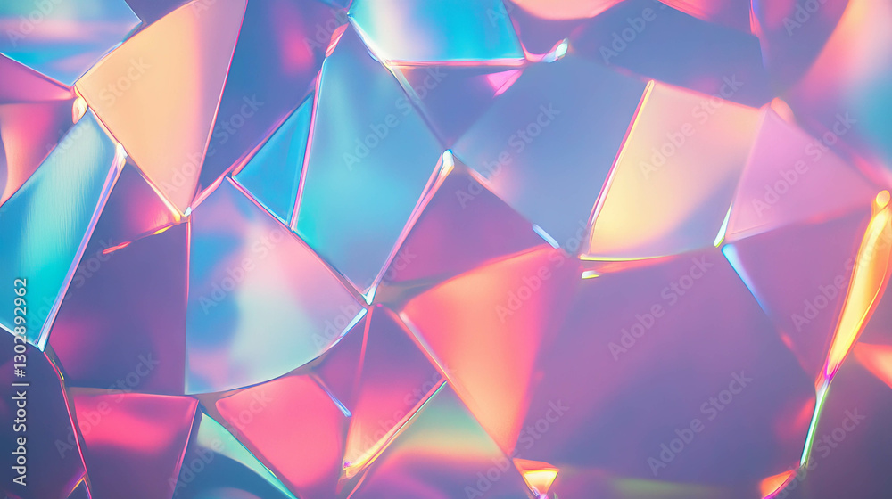 Aufkleber geometric abstract design with stained glass effect