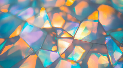 Vibrant abstract background with stained glass window design for creative projects