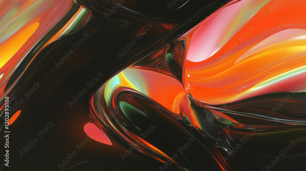 Aufkleber Vibrant abstract swirl with dynamic color patterns for creative design