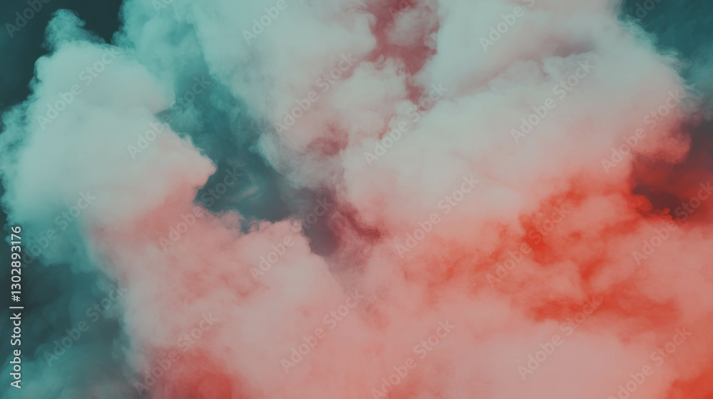 Poster ethereal abstract background with swirling colorful smoke for creative design projects