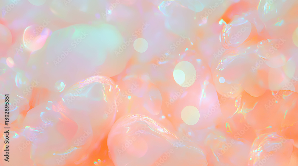 Poster Dreamy abstract background with colorful bokeh lights for creative design