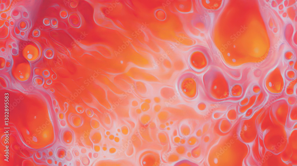 Poster Vivid abstract background with bubbling lava textures for dynamic designs